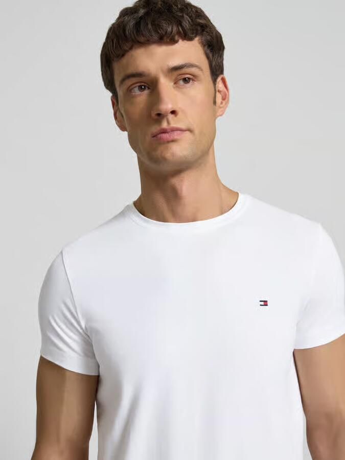 Tommy Hilfiger Heren Polo T-shirt Core Stretch Slim C-neck White Heren - Foto 9