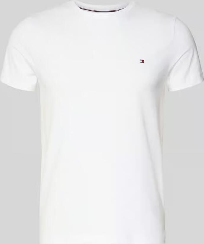 Tommy Hilfiger Heren Polo T-shirt Core Stretch Slim C-neck White Heren - Foto 8