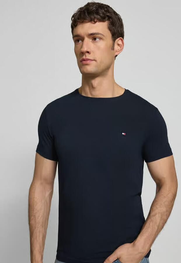 TOMMY HILFIGER Heren Polo's & T-shirts Core Stretch Slim C-neck Donkerblauw - Foto 9