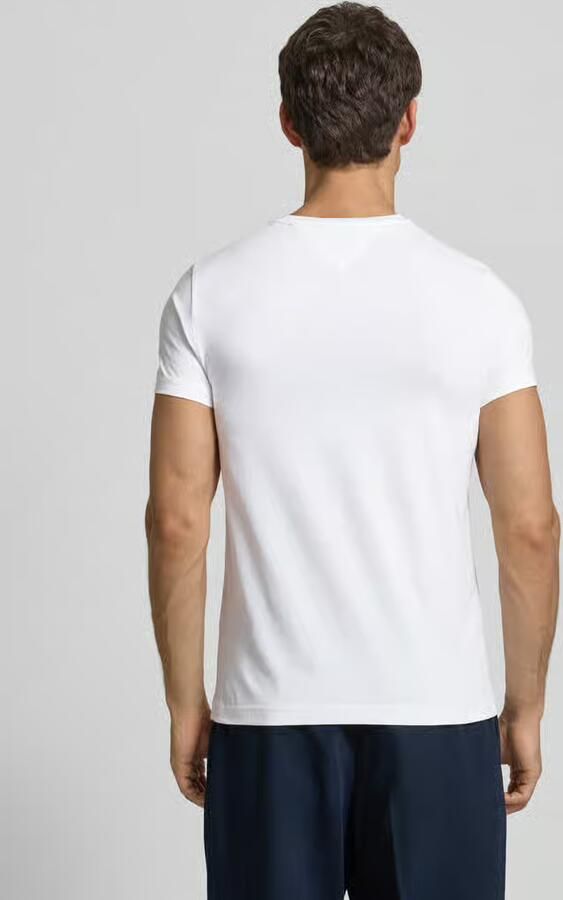 Tommy Hilfiger Heren Polo T-shirt Core Stretch Slim C-neck White Heren - Foto 9