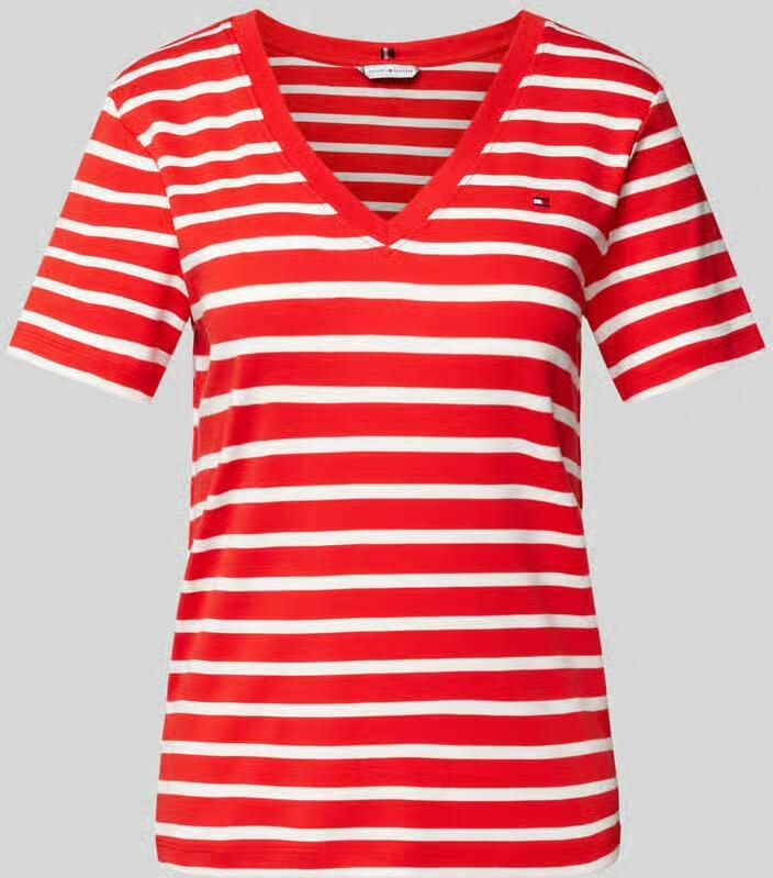 Tommy Hilfiger T-shirt SLIM CODY V-NK SS met geborduurd logo - Foto 2