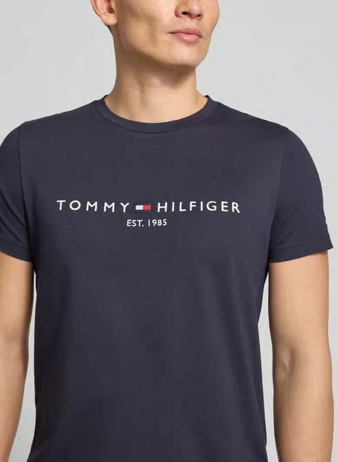Tommy Hilfiger Zwart Print T-shirt Mannen Herfst Winter Black Heren - Foto 13