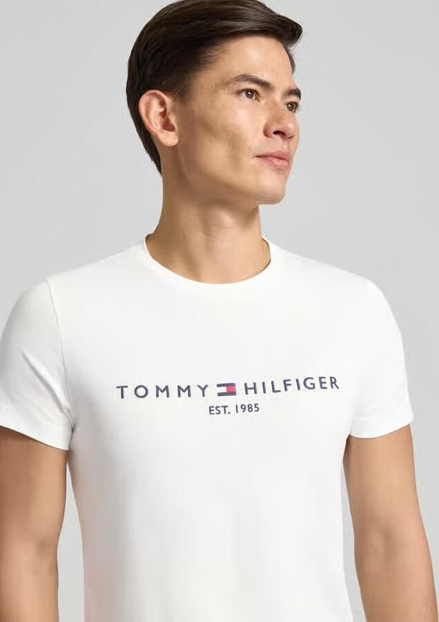 Tommy Hilfiger Wit Print T-shirt Mannen Herfst Winter White Heren - Foto 19