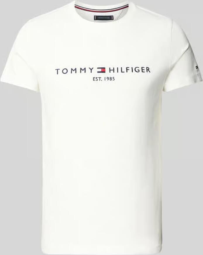 Tommy Hilfiger Wit Print T-shirt Mannen Herfst Winter White Heren - Foto 17