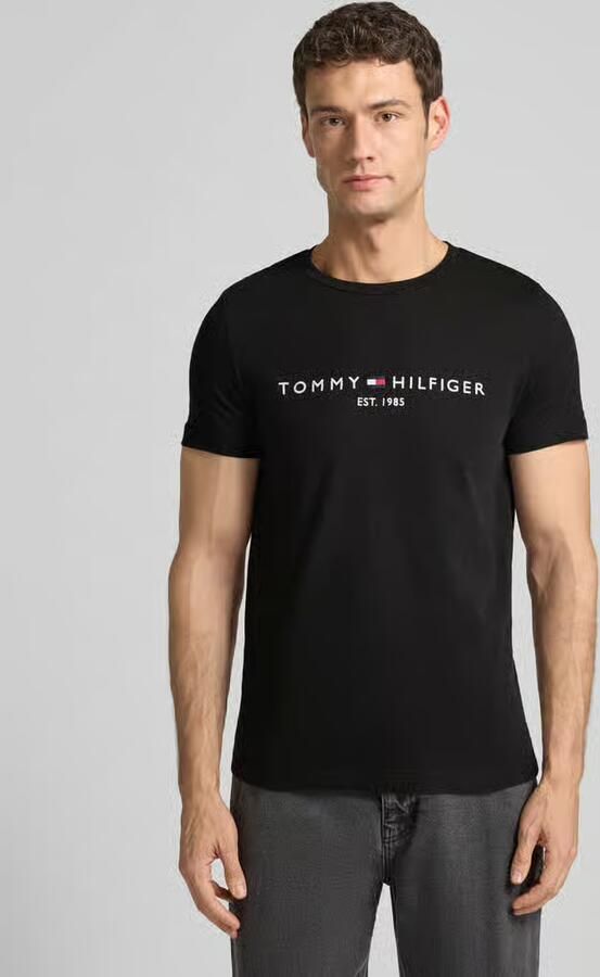 Tommy Hilfiger Zwart Print T-shirt Mannen Herfst Winter Black Heren - Foto 20