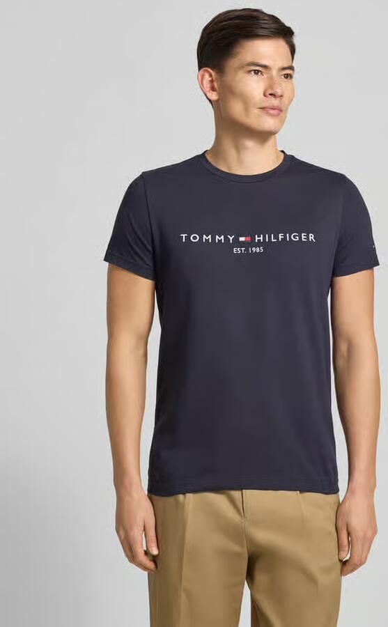 Tommy Hilfiger Zwart Print T-shirt Mannen Herfst Winter Black Heren - Foto 19