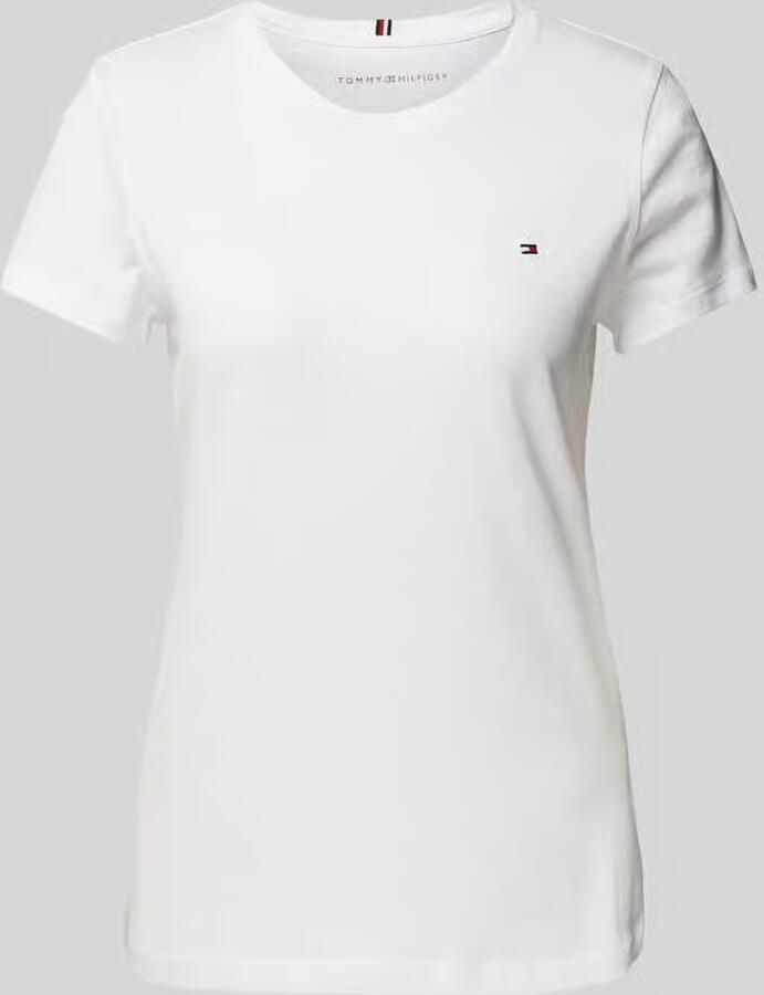 Tommy Hilfiger T-shirt HERITAGE CREW NECK TEE met -merklabel op borsthoogte