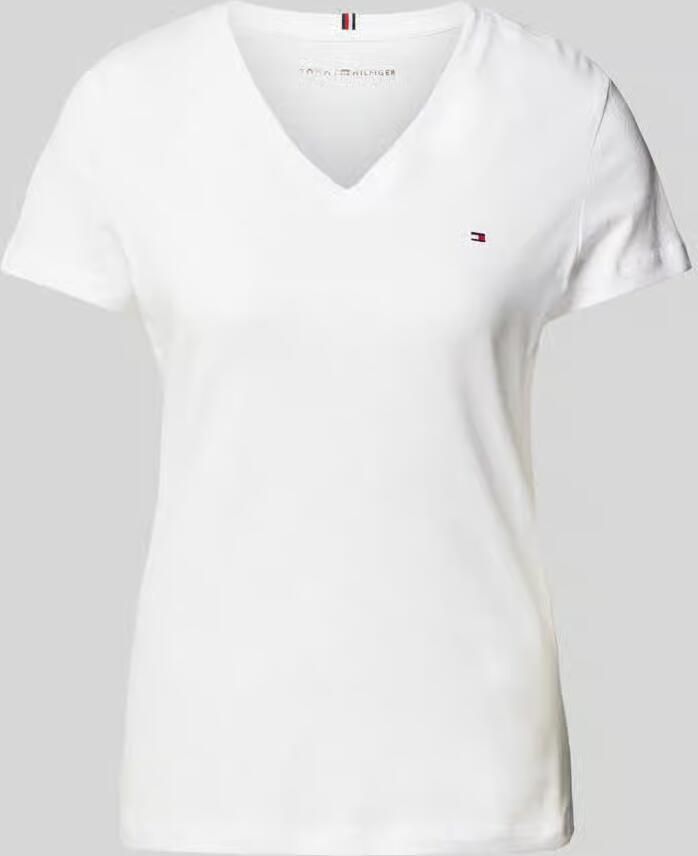 Tommy Hilfiger T-shirt van katoen met geborduurd logo - Foto 2