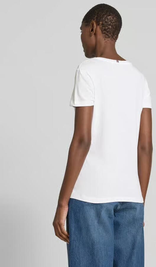 Tommy Hilfiger T-shirt van katoen met geborduurd logo - Foto 3