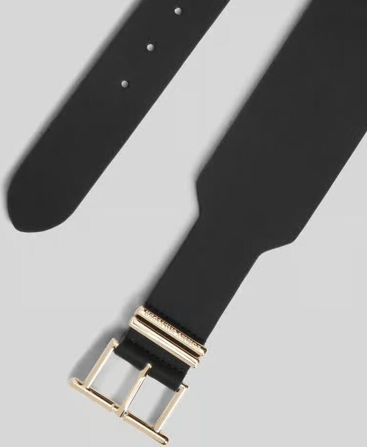 Tommy Hilfiger Tailleriem van echt leer met reliëflogo