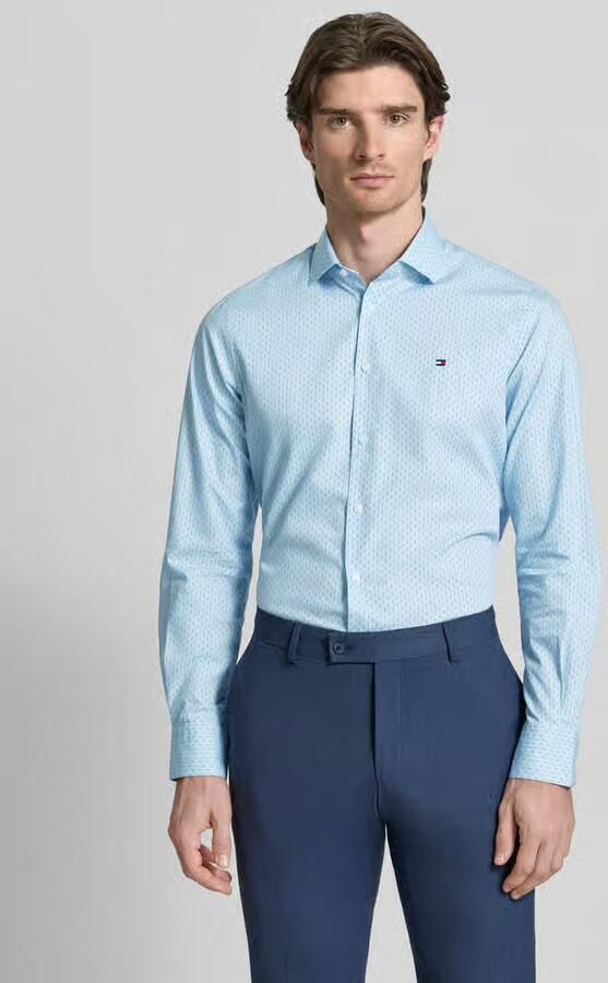 Tommy Hilfiger Tailored Slim fit zakelijk overhemd van puur katoen-popeline - Foto 3