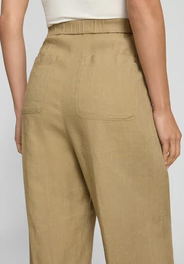 Tommy Hilfiger Tailored fit linnen broek van een mix van linnen en lyocell