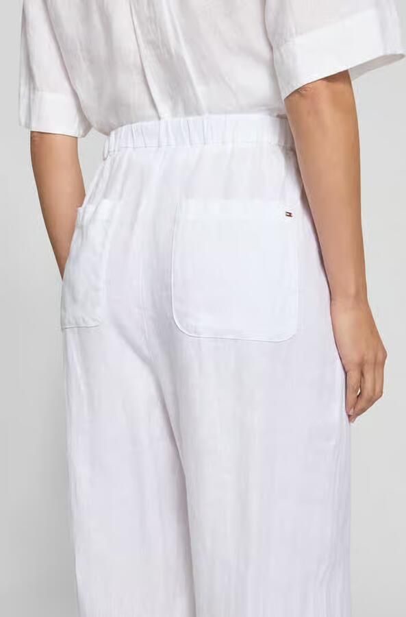 Tommy Hilfiger Tailored fit linnen broek van een mix van linnen en lyocell