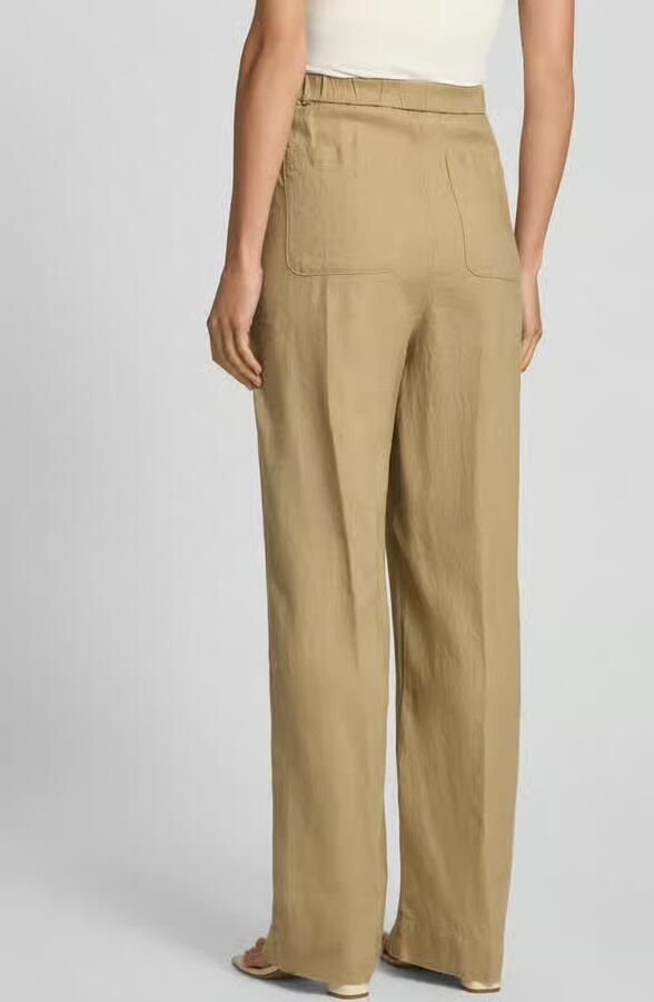 Tommy Hilfiger Tailored fit linnen broek van een mix van linnen en lyocell