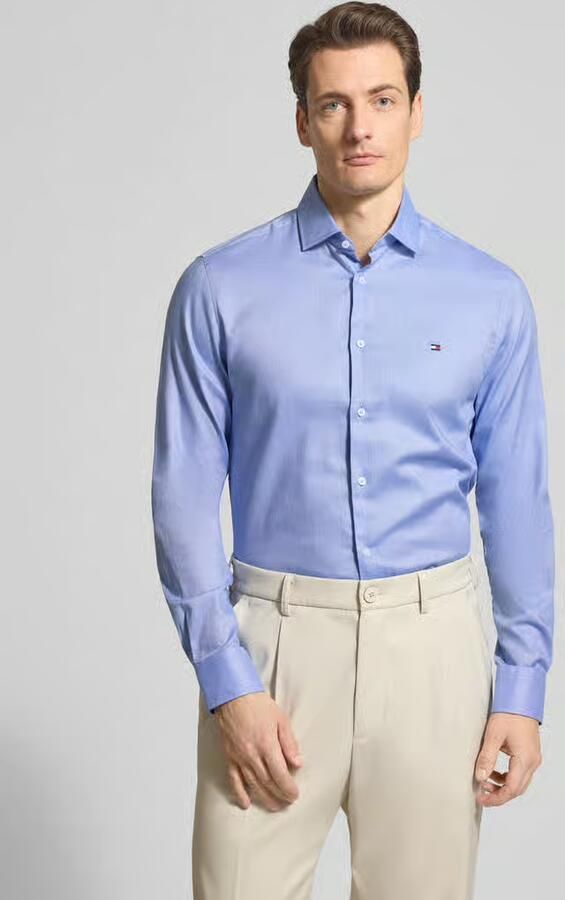 Tommy Hilfiger Tailored Slim fit vrijetijdsoverhemd van katoenmix - Foto 4