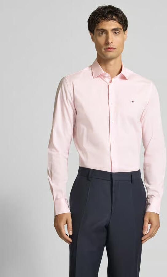 Tommy Hilfiger tailored fit zakelijk overhemd met kentkraag - Foto 2