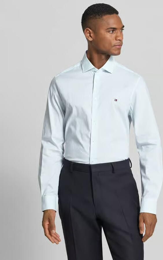 Tommy Hilfiger Tailored Slim fit zakelijk overhemd van katoenmix - Foto 4