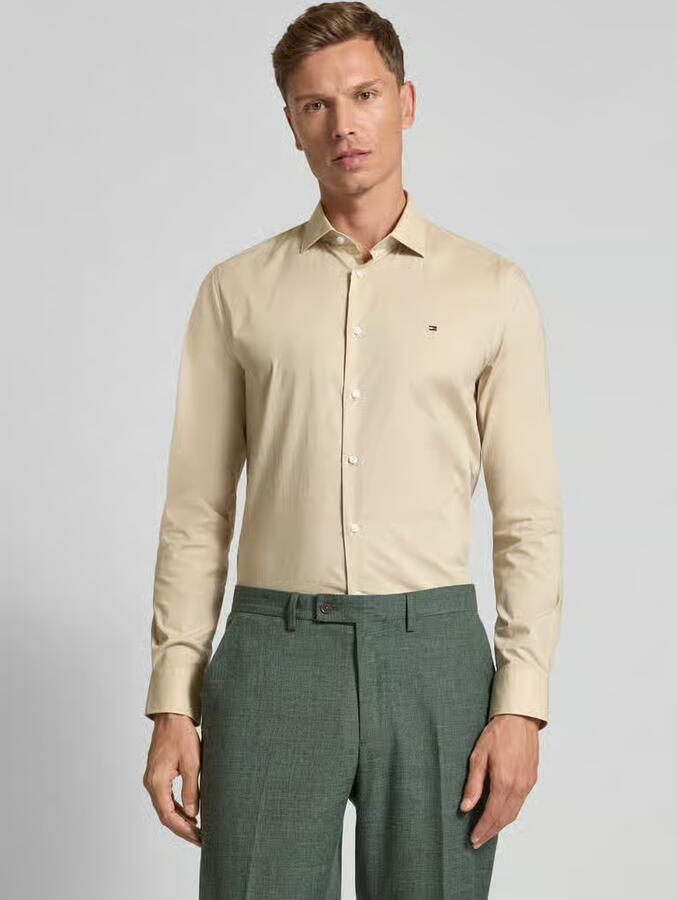 Tommy Hilfiger tailored fit zakelijk overhemd van katoenmix - Foto 2