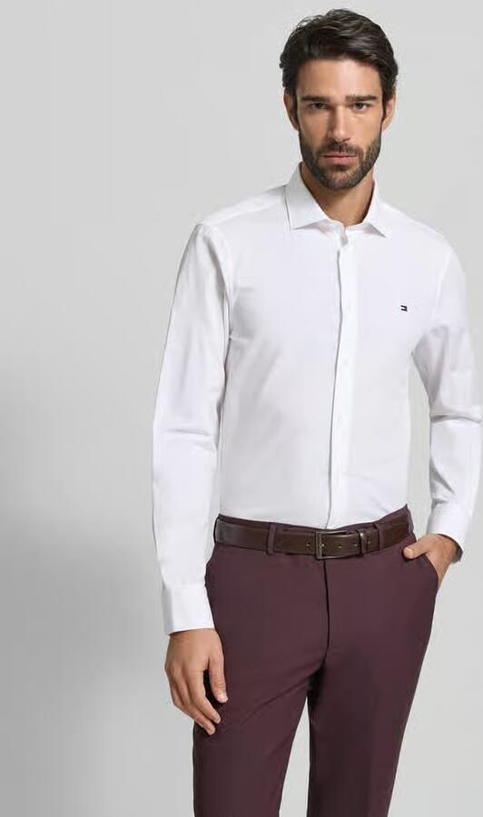 Tommy Hilfiger Tailored Slim fit zakelijk overhemd van puur katoen - Foto 4