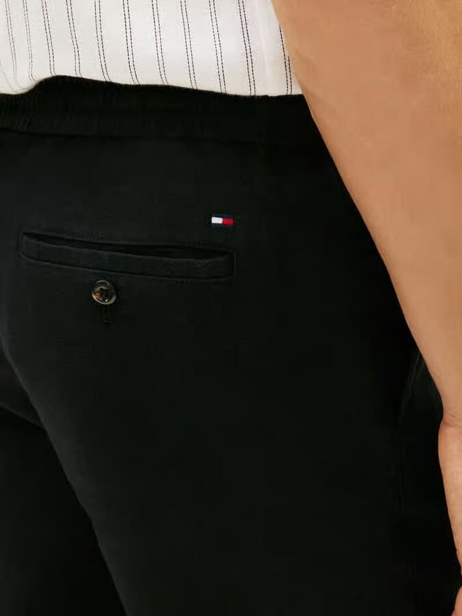 Tommy Hilfiger Tapered chino van linnenmix met trekkoord model 'HARLEM'