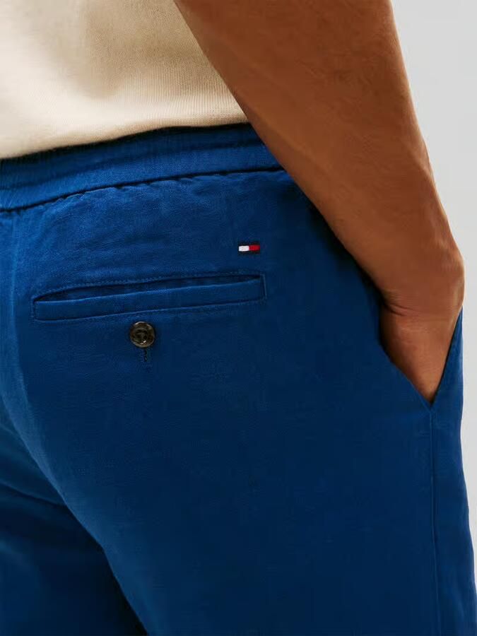 Tommy Hilfiger Tapered chino van linnenmix met trekkoord model 'HARLEM' - Foto 2