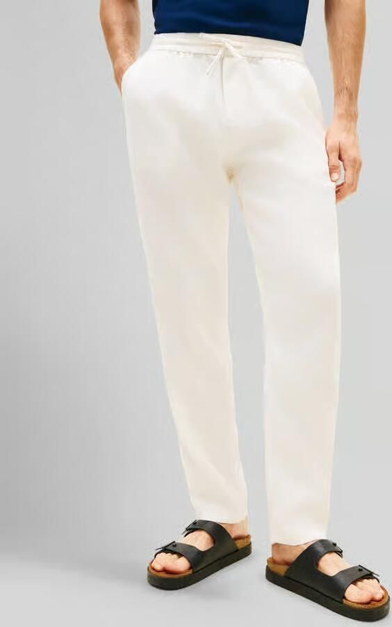 Tommy Hilfiger Tapered chino van linnenmix met trekkoord model 'HARLEM' - Foto 2