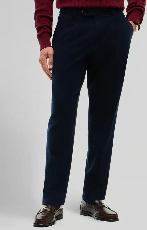 Tommy Hilfiger tapered fit bandplooibroek van katoenmix - Foto 2
