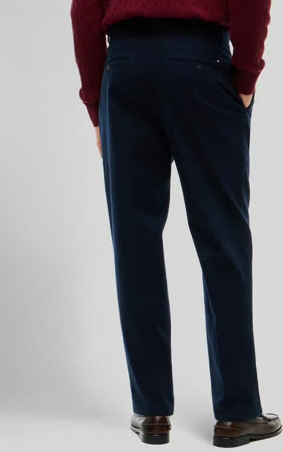 Tommy Hilfiger tapered fit bandplooibroek van katoenmix - Foto 3