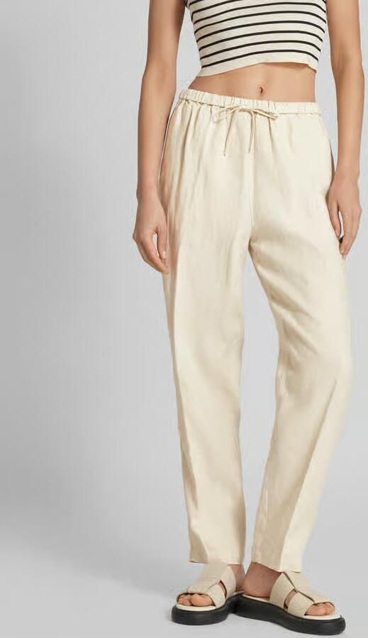 Tommy Hilfiger Tapered fit linnen broek met persplooien model 'CASUAL LINEN' - Foto 2