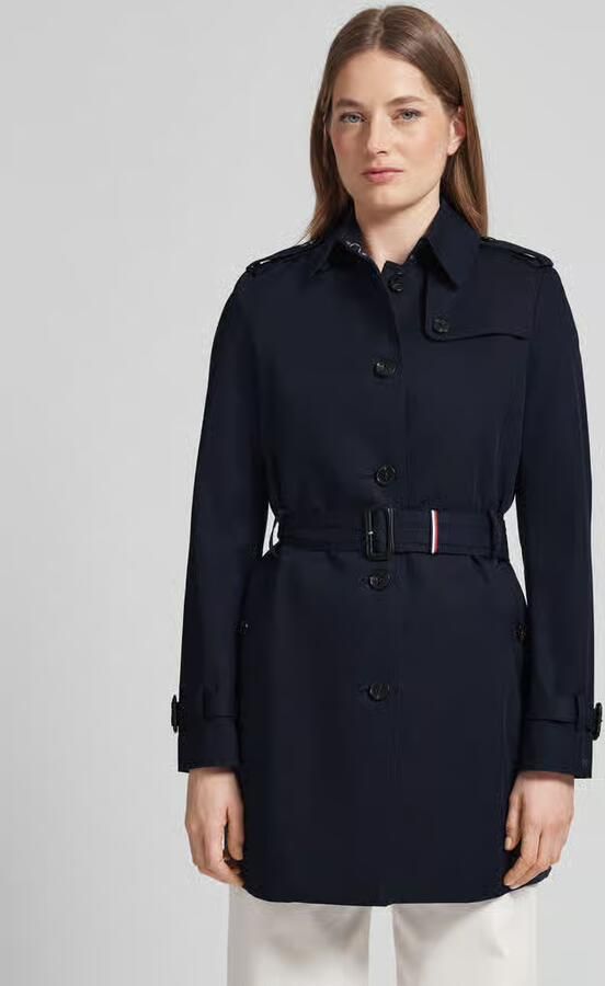 Tommy Hilfiger Trenchcoat met riem en schouderpatten - Foto 2