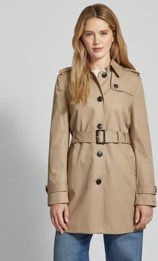 Tommy Hilfiger Lang jack HERITAGE SINGLE BREASTED TRENCH met de typische trenchdetails & tommy strepen als riemlus - Foto 2