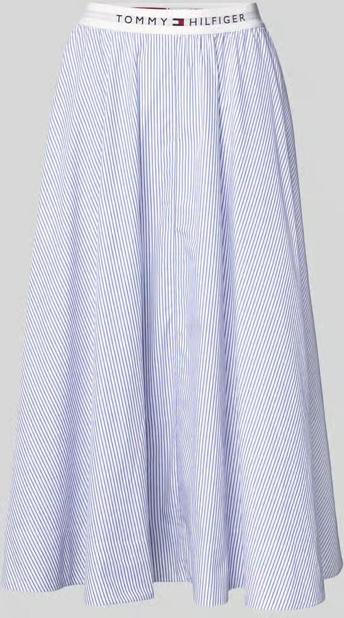 Tommy Hilfiger Uitlopende midi-rok van puur katoen - Foto 2