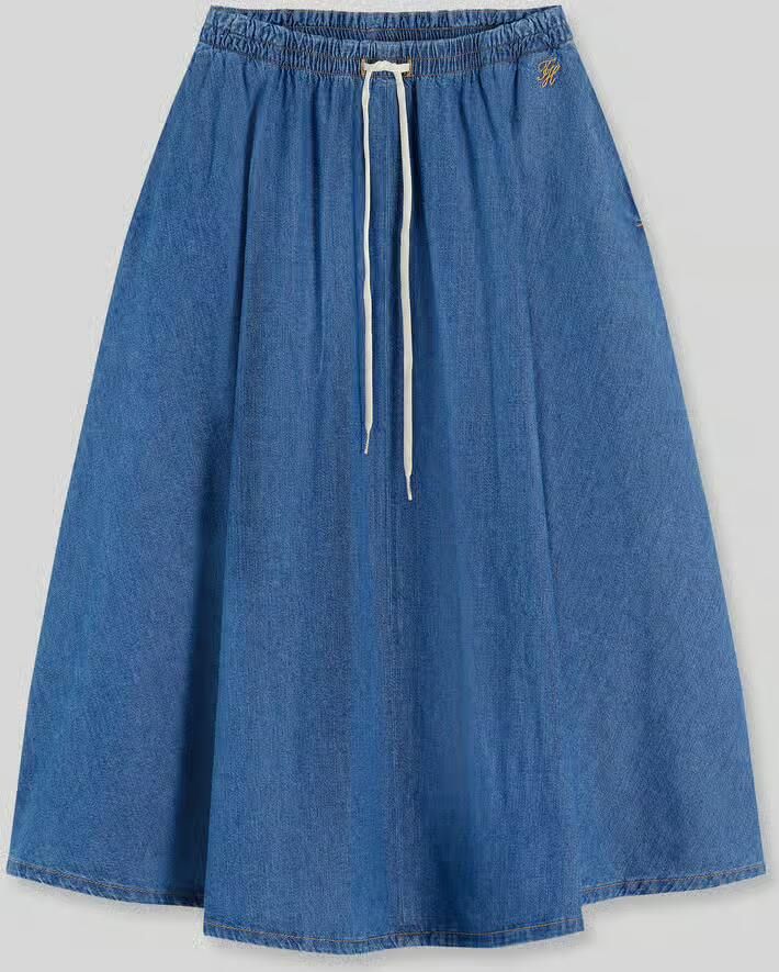 Tommy Hilfiger Uitlopende midi-rok van puur katoen - Foto 2