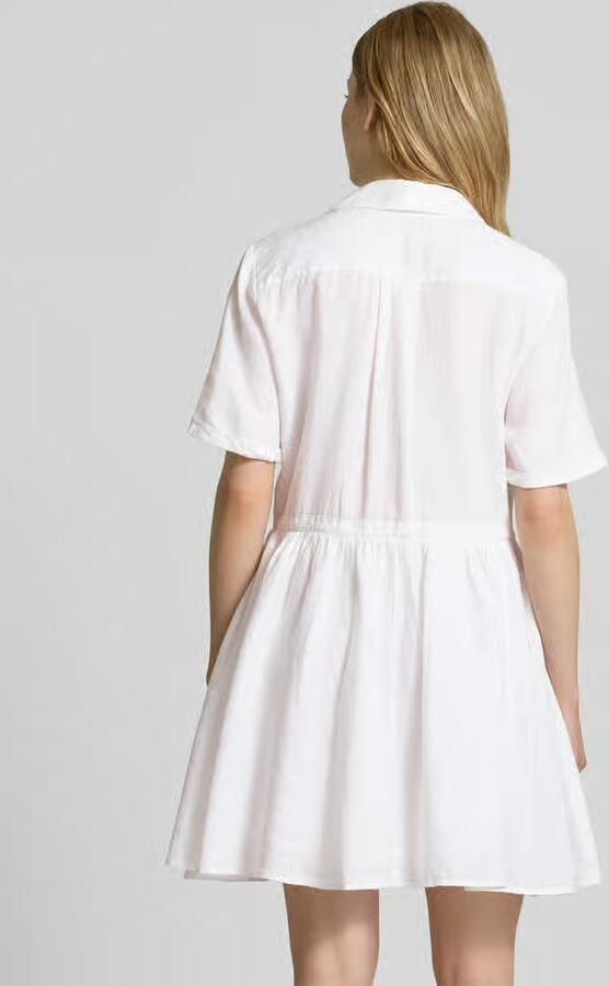 Tommy Hilfiger Jurk met overhemdkraag ESS LINEN S S SHORT DRESS met tunnelkoord in de taille met rugplooi koel premium linnen - Foto 2