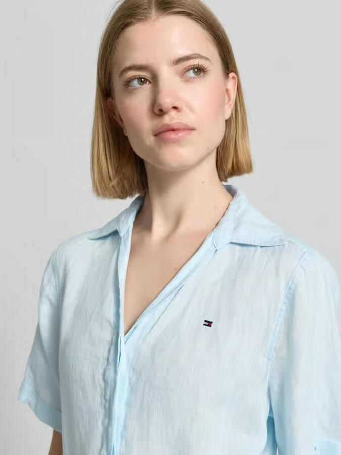 Tommy Hilfiger Uitlopende vrijetijdsjurk van puur linnen