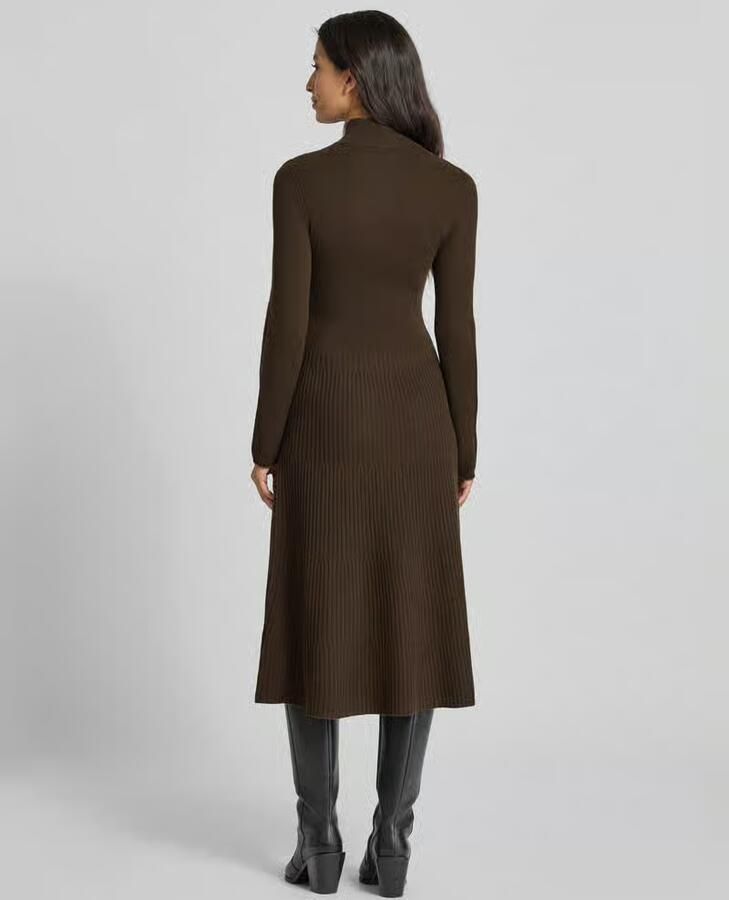 Tommy Hilfiger Gebreide jurk SOFT WOOL LS MOCK-NK SWT DRESS - Foto 3