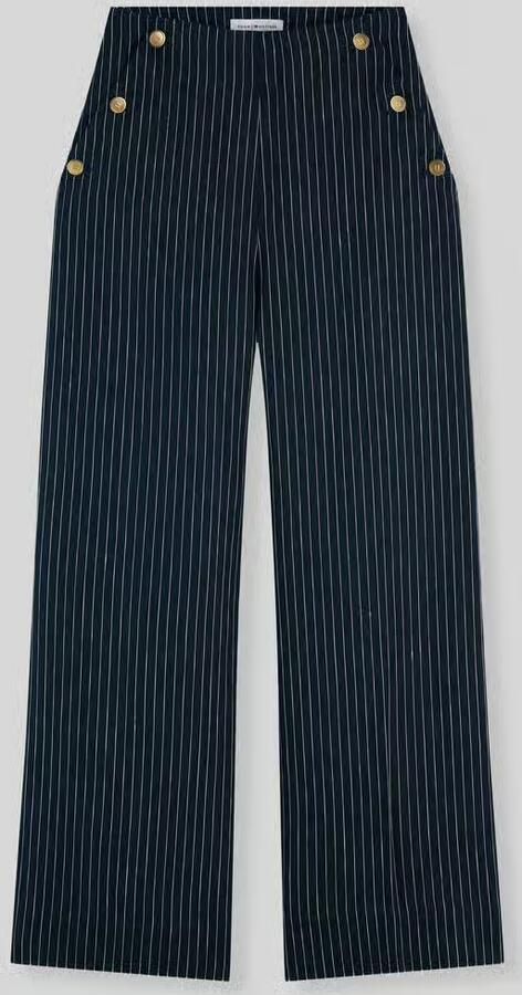 Tommy Hilfiger wide leg broek van linnenmix - Foto 2