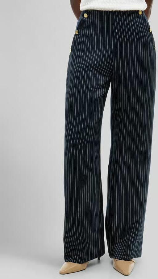 Tommy Hilfiger wide leg broek van linnenmix - Foto 3