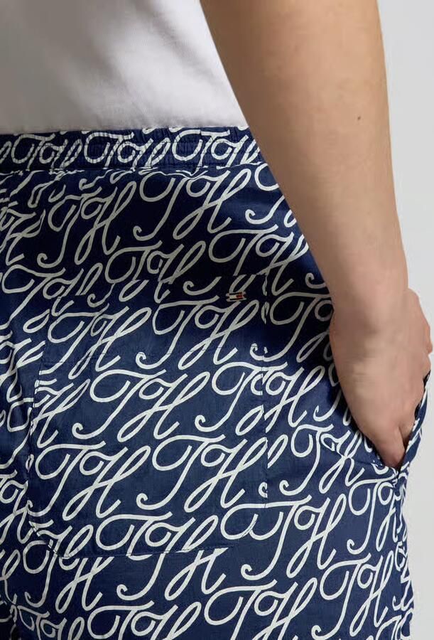 Tommy Hilfiger Wide leg broek van mix van katoen en zijde