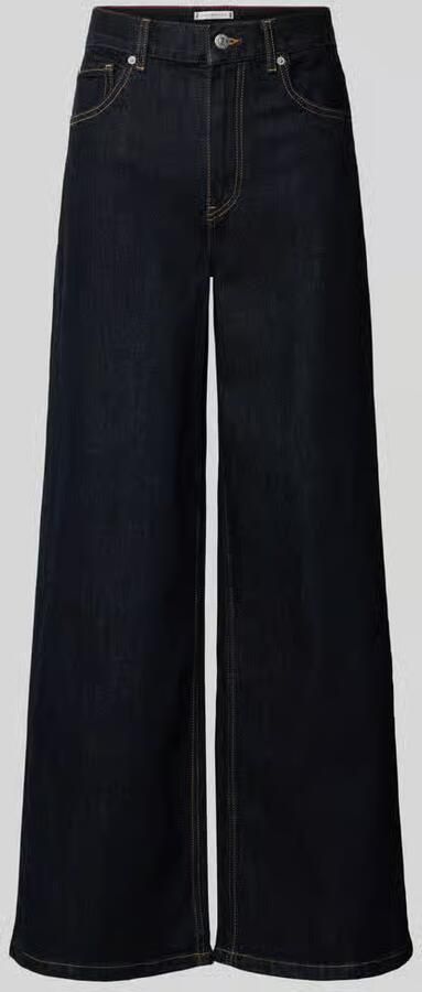 Tommy Hilfiger high waist wide leg jeans dark blue denim