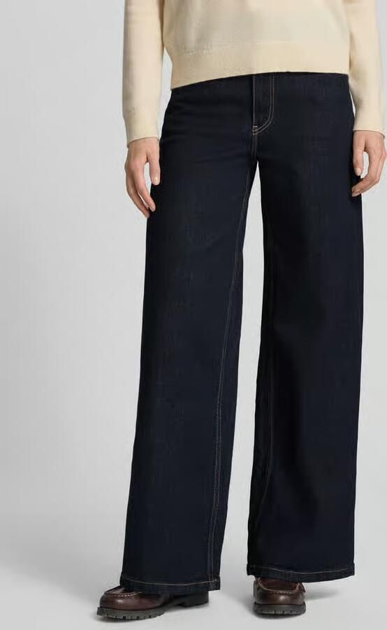 Tommy Hilfiger high waist wide leg jeans dark blue denim - Foto 5