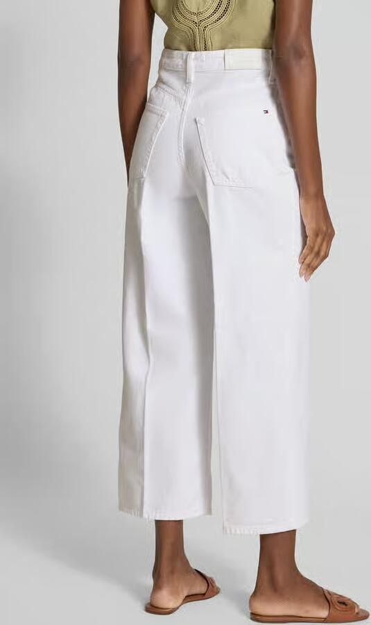 Tommy Hilfiger Wijde jeans WIDE LEG HW LOU met logo-badge met nagels met persplooien