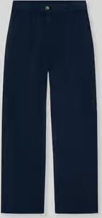 Tommy Hilfiger Wide leg kort chino van puur katoen