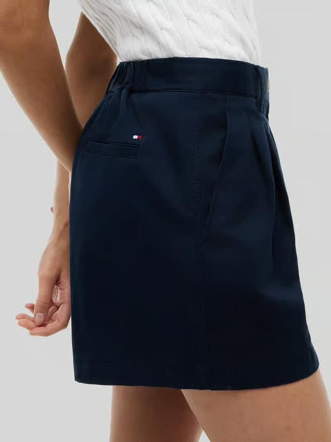 Tommy Hilfiger Wide leg korte broek van puur katoen