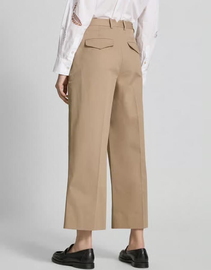 Tommy Hilfiger Wijde broek van een mix van katoen en lyocell