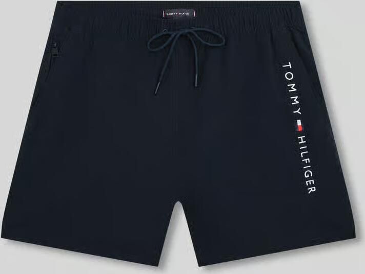 TOMMY HILFIGER UNDERWEAR Tommy Hilfiger Heren Zwembroeken Medium Drawstring Zip Pocket Donkerblauw - Foto 9