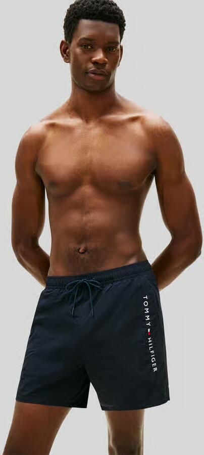 TOMMY HILFIGER UNDERWEAR Tommy Hilfiger Heren Zwembroeken Medium Drawstring Zip Pocket Donkerblauw - Foto 9