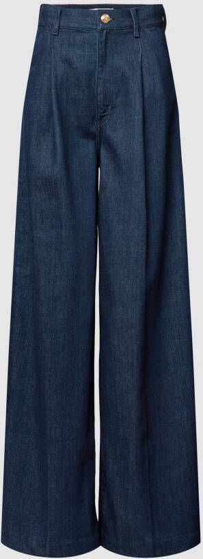 Tommy Hilfiger Wide leg jeans met vaste bandplooien model 'NALA'