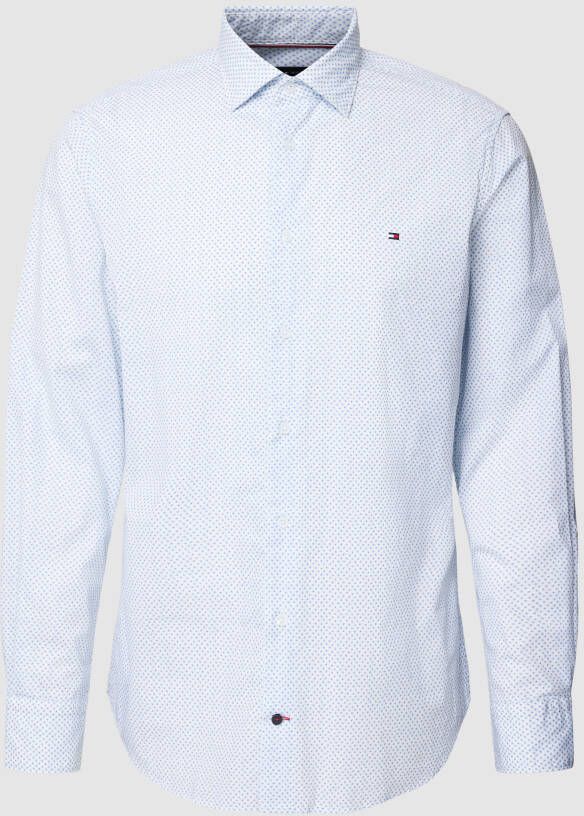 Tommy Hilfiger TAILORED Businessoverhemd CL-W DANDELION PRINT RF SHIRT met tommy hilfiger-merklabel op borsthoogte