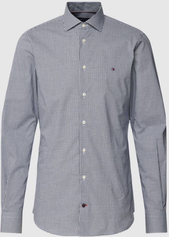 Tommy Hilfiger TAILORED Businessoverhemd CL-W GEO OXF PRINT RF SHIRT met tommy hilfiger-merklabel op borsthoogte